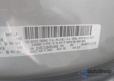 2017 Chrysler Pacifica Touring-L Plus from USA, damaged, VIN 2C4RC1EG8HR543656